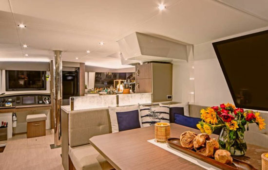 Spacious and well appointed interior of the Bali 46