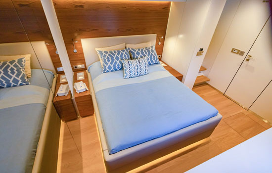 Spacious and comfortable cabins