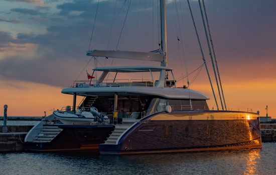 The beautiful Sunreef 80 catamaran