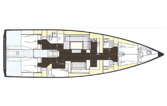 Layout of the Bavaria 57