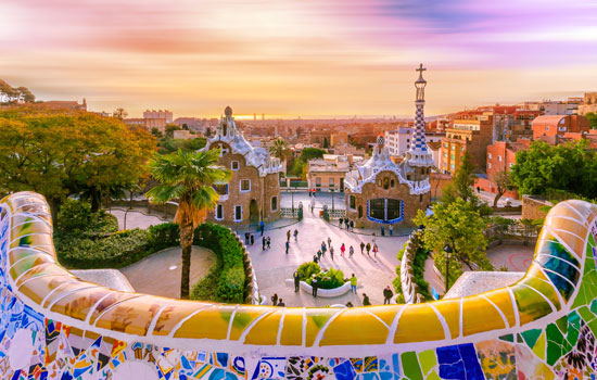 View of the city from Park Guell