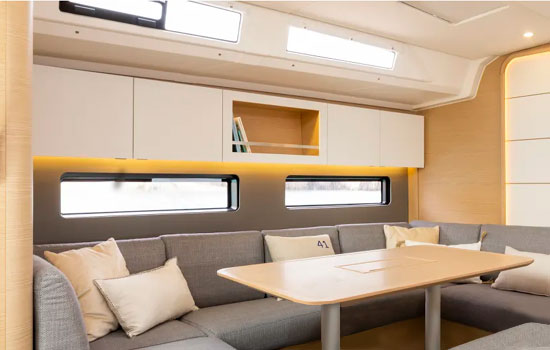 Spacious and comfortable salon of the Dufour 41.3