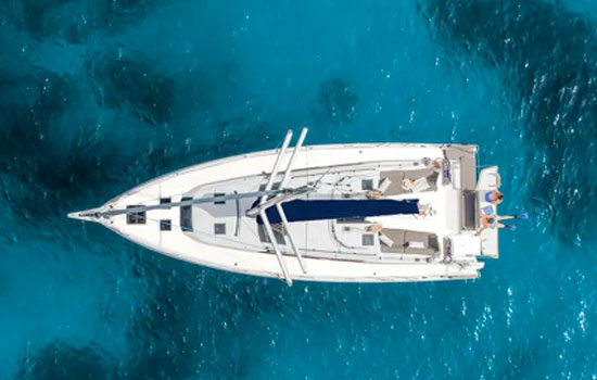 Aerial shot of the Dufour 41.3