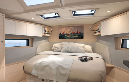 Dufour 44.3 features 3 double cabins