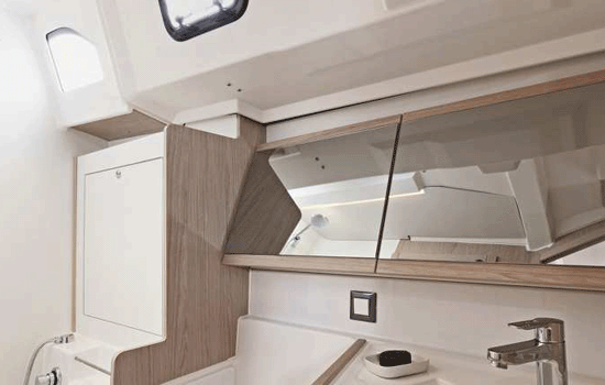 The Beneteau Oceanis 46.1 features 5 heads